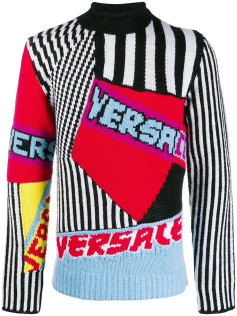 versace jumper white|versace sweater cheap.